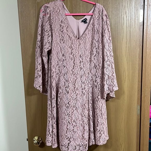 Torrid size 3 blush pink lace mini dress - Picture 1 of 2